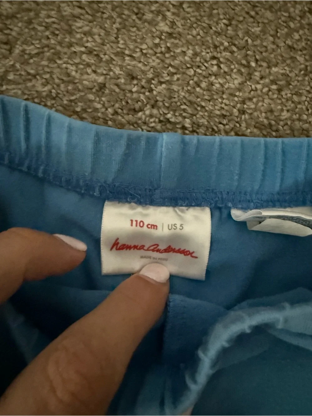 Hanna Andersson Sky Blue Elastic-Waist Tumble Shorts Sz 110cm